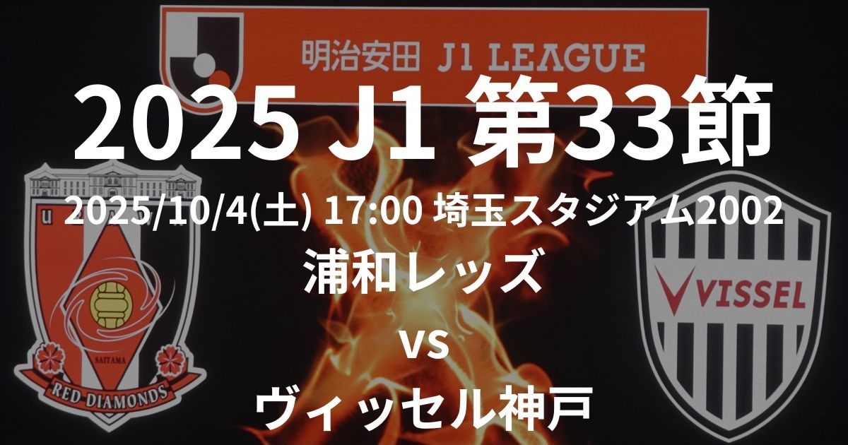 2025 J1リーグ第33節