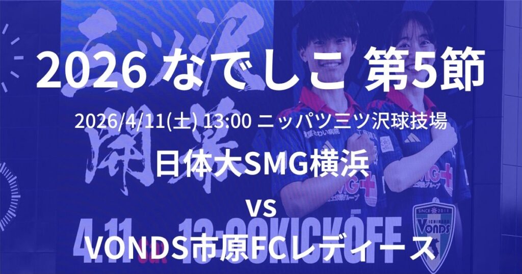 2026プレナスなでしこリーグ1部 第5節